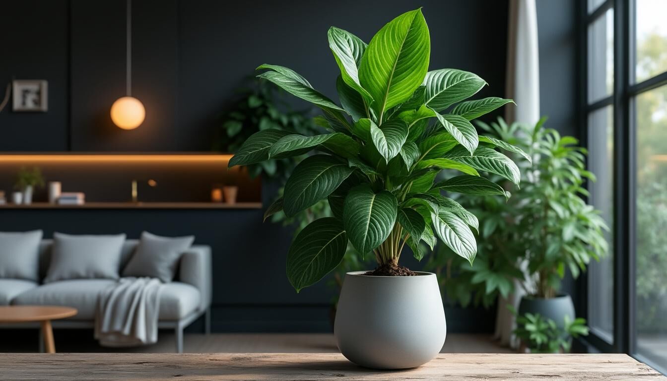 Découvrez la plante d'ombre d'intérieur idéale pour illuminer vos espaces sans lumière naturelle. Parfaite pour les pièces sombres, elle apportera une touche de verdure à votre maison tout en étant facile d'entretien. Idéale pour créer une ambiance apaisante, même dans les endroits les plus sombres.